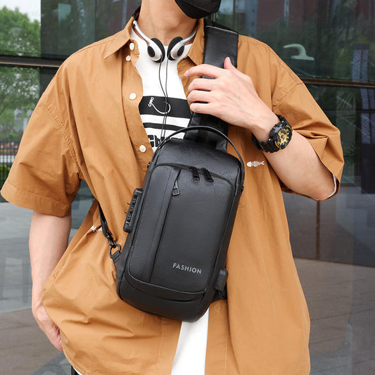 Fashion PU Leather Men's Shoulder Bags