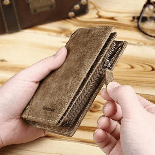 DIDE Genuine Leather Short Wallet